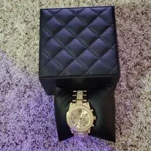 bebe | Accessories | Bebe Womens Watch Gold With Rhinestones  display picture 3